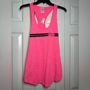 Victoria's Secret PINK neon pink racerback tank top